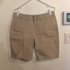 beige bermudas